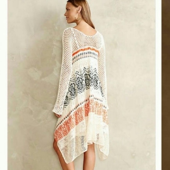 Anthropologie Sleeping on Snow Risen Sun Crochet sweater dress - Picture 2 of 7